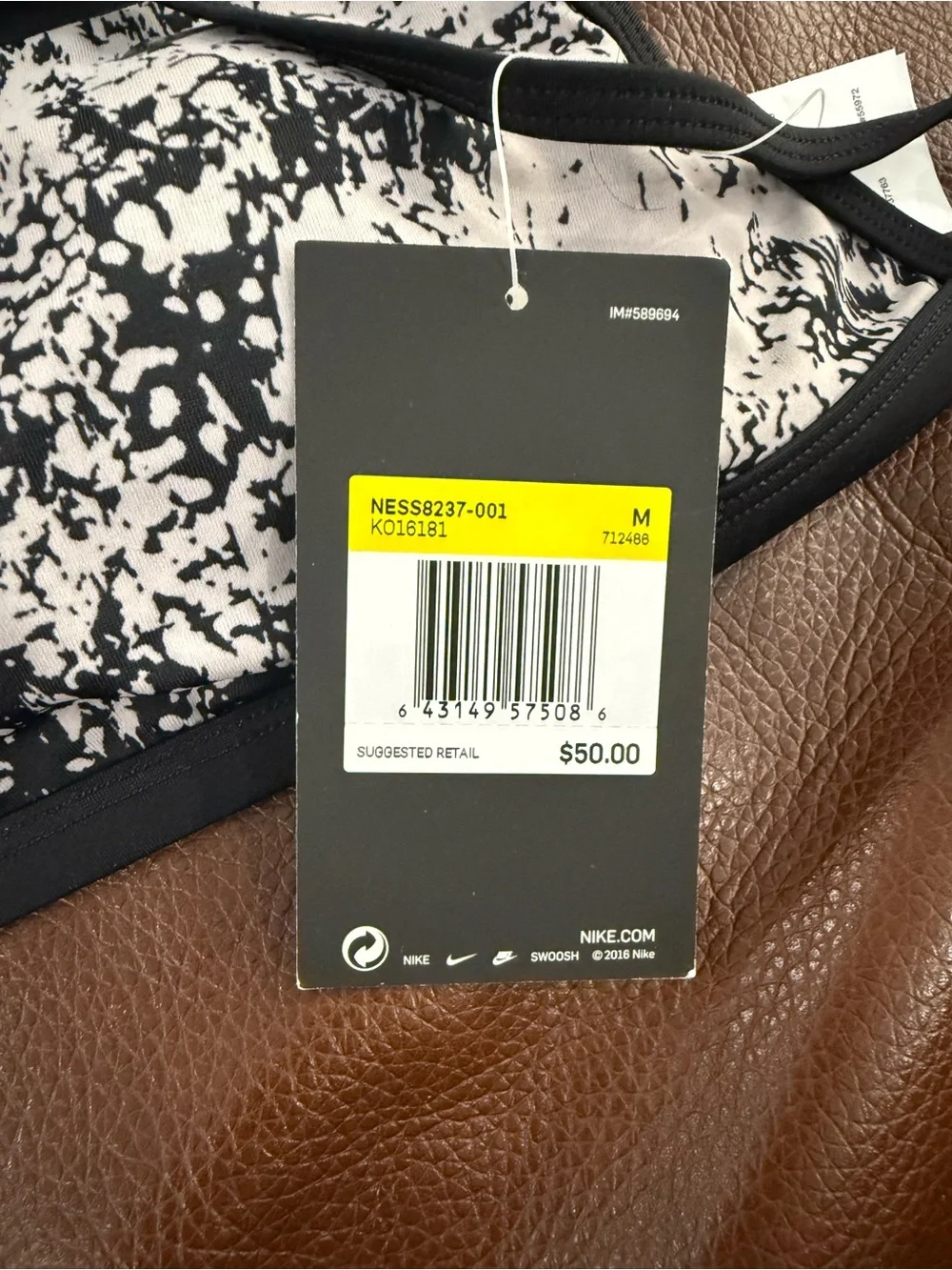 Nike Black Strappy Low-Impact Swim top